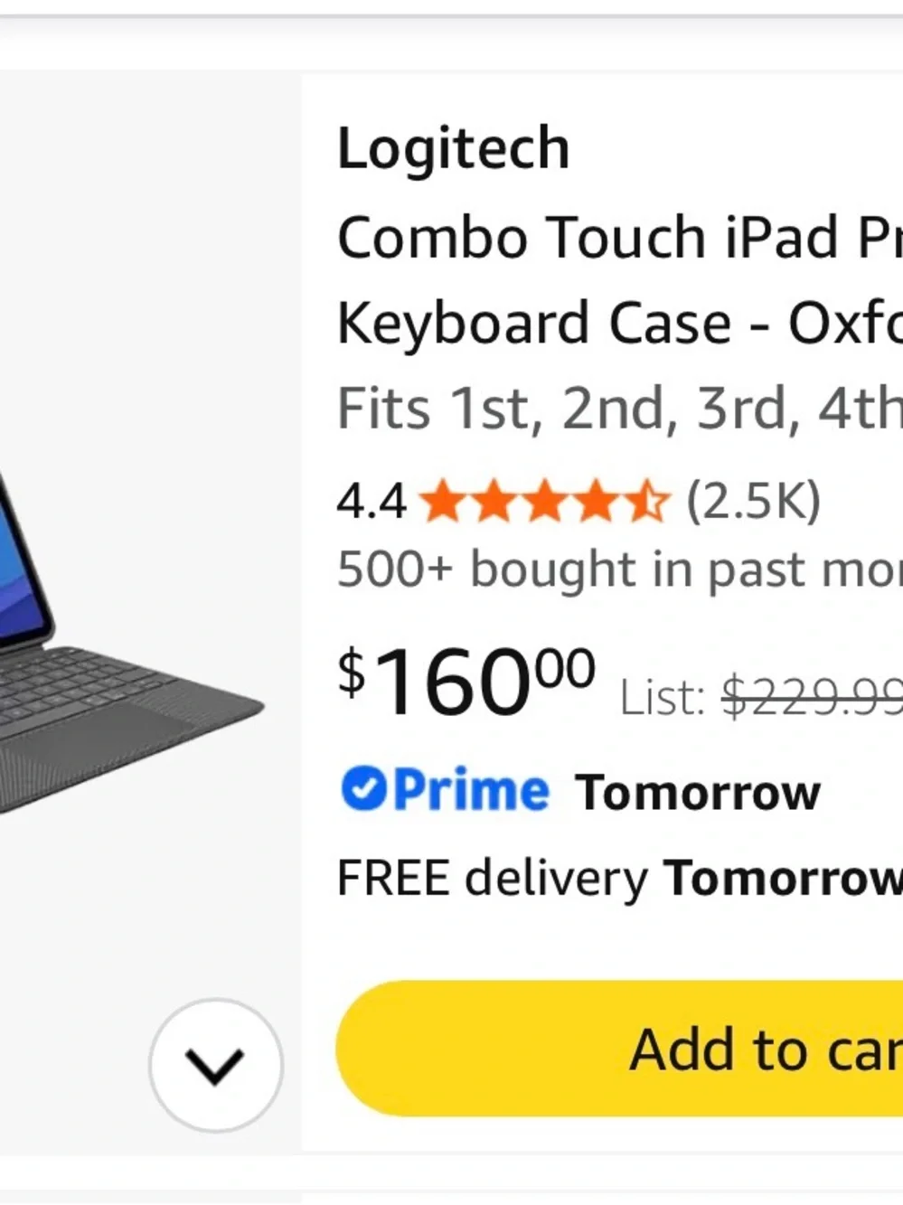 Logi Combo Touch iPad Case with Keyboard